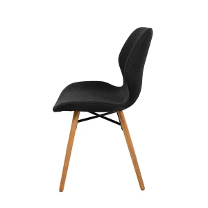 Zago Chaise Salle à Manger Tissu Noir – Gary 10