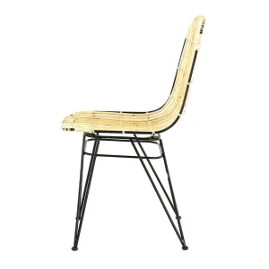 Zago Chaise En Rotin Naturel Et Metal – KUBU 10