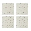 Comptoir De Famille Serviette X4 P’tite Fleur Naturel 40x40cm En Coton 11