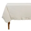 Comptoir De Famille Nappe Rectangle Chambray Naturel 250x160cm En Coton Et Flex 5