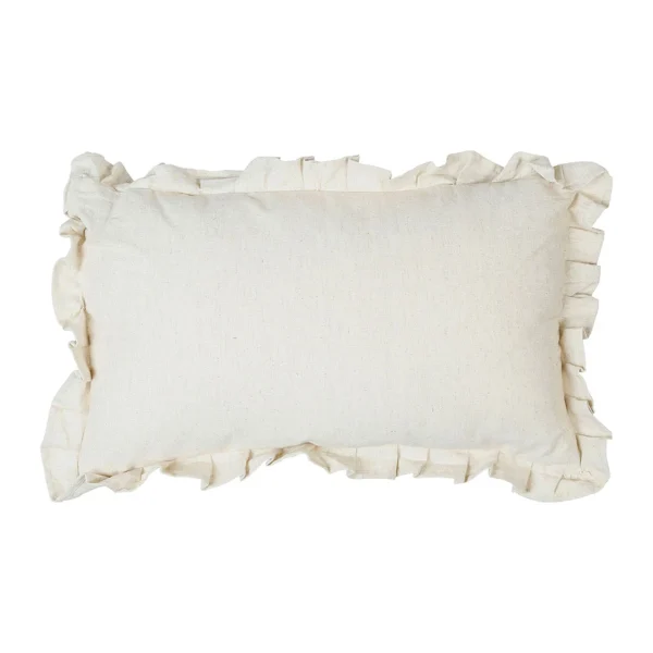 Comptoir De Famille Coussin Rectangle Chambray Naturel 50x30cm Coton 1