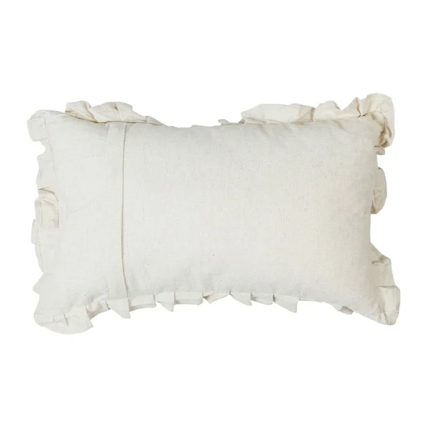 Comptoir De Famille Coussin Rectangle Chambray Naturel 50x30cm Coton 3