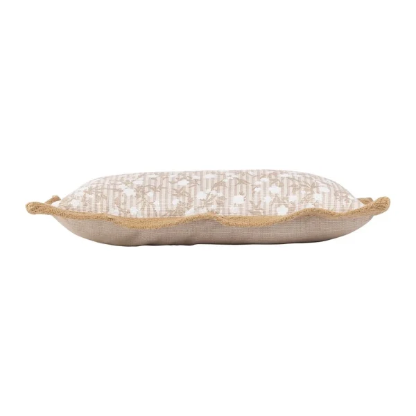 Comptoir De Famille Coussin Rectangulaire Beige 50x30cm En Coton Et Jute – Louise 3