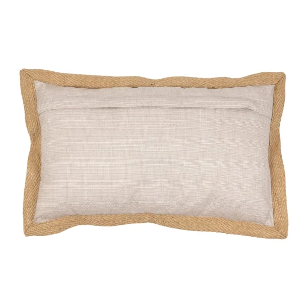 Comptoir De Famille Coussin Rectangulaire Beige 50x30cm En Coton Et Jute – Louise 4