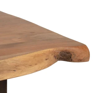 Côté Table Table à Manger En Acacia Massif Et Pieds En Fer Noir 200x100cm – Factory 16