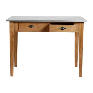 Comptoir De Famille Table à Manger En Pin Et Zinc 109cm – Terroir 13