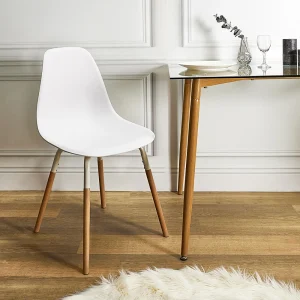 Home Déco Factory Chaise De Salle à Manger Scandinave Blanc – Phenix 16