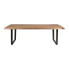 Côté Table Table à Manger En Acacia Massif Et Pieds En Fer Noir 240x110cm – Factory 5