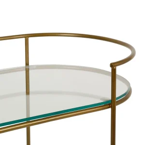 Côté Table Desserte à Roulette En Fer Doré Et Verre – Lardéco 13