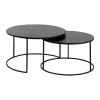 Côté Table Table Basse Gigogne Ronde (lot De 2) En Fer Noir – Felia 14