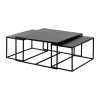 Côté Table Table Basse Gigogne Carrée (lot De 3) En Fer Noir – Felia 5