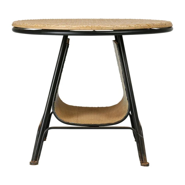 Côté Table Table Basse Ronde En Sapin Et Fer Noir D61cm – Adret 1