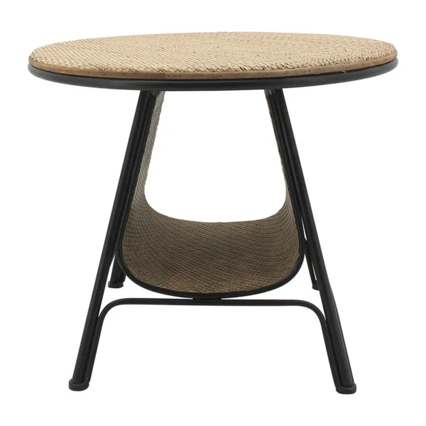 Côté Table Table Basse Ronde En Sapin Et Fer Noir D61cm – Adret 3