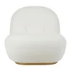 Côté Table Fauteuil Doudou Bouclette Blanc Et Doré – Maudan 17