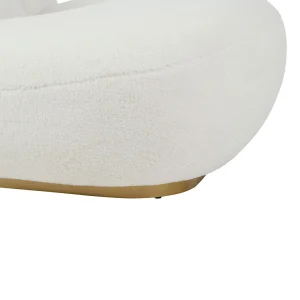 Côté Table Fauteuil Doudou Bouclette Blanc Et Doré – Maudan 16