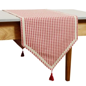 Comptoir De Famille Chemin De Table Mami-car Rouge En Coton 8