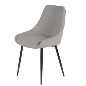 Zago Chaise Salle à Manger En Tissu Gris Clair – Ben 9