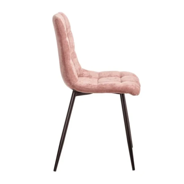 Ixia Chaise Salle à Manger En Tissu Rose – Mony 4