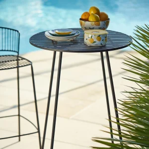 SEMA DESIGN Table Haute Ronde En Fer Noir H109cm – Palmchik 21