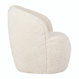 SEMA DESIGN Fauteuil Club Tissu Bouclette Crème – Cosine 11