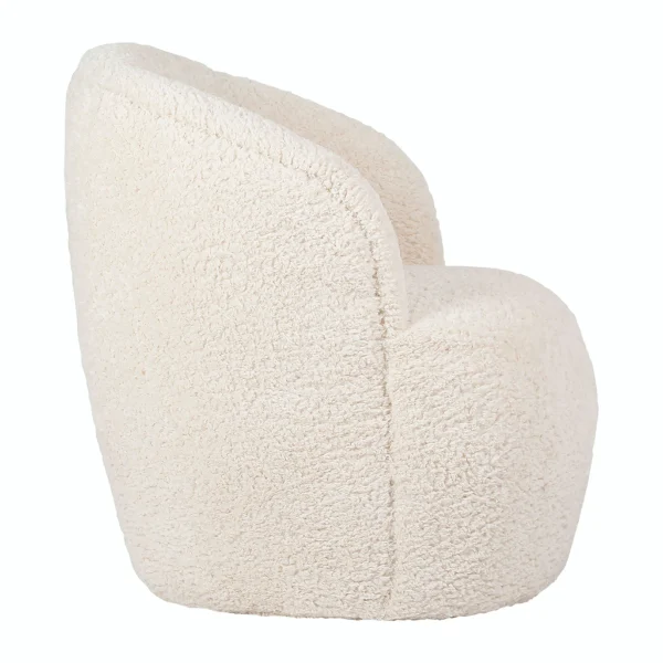 SEMA DESIGN Fauteuil Club Tissu Bouclette Crème – Cosine 4