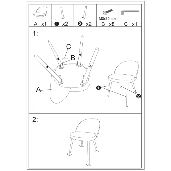 Opjet Chaise Salle à Manger En Velours Taupe – Ingrid 5