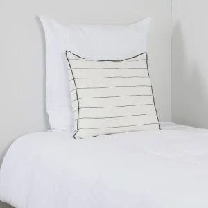 HARMONY HAOMY Coussin Calvi Blanc 45x45cm 100% Lin Lavé 21