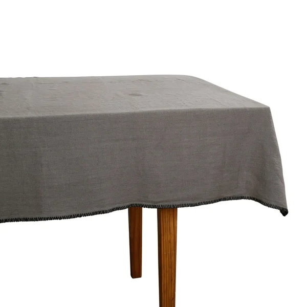 HARMONY HAOMY Nappe Letia Blanc 170x300cm 100% Lin Lavé 4