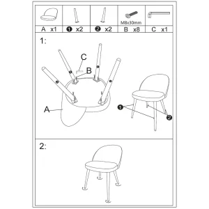 Opjet Chaise Salle à Manger En Velours Miel – Ingrid 18