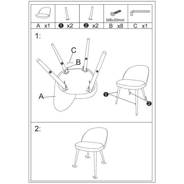 Opjet Chaise Salle à Manger En Velours Miel – Ingrid 7