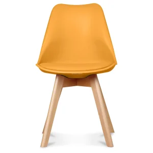 Opjet Chaise Salle à Manger Scandinave Jaune – Samantha 9