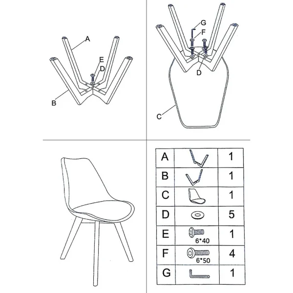 Opjet Chaise Salle à Manger Scandinave Jaune – Samantha 6