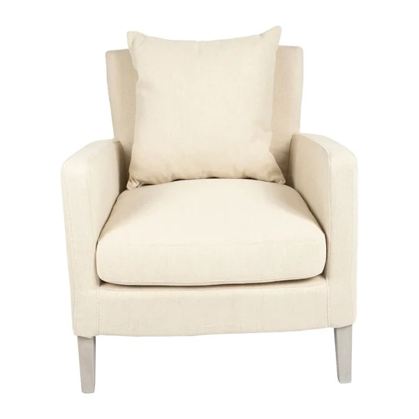 Durieux Fauteuil Salon En Tissu Beige – Boniface 1