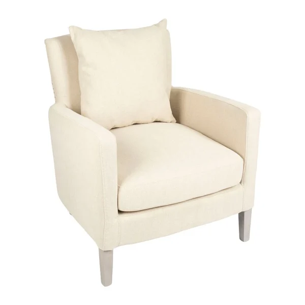 Durieux Fauteuil Salon En Tissu Beige – Boniface 4