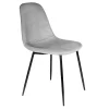 Home Déco Factory Chaise Salle à Manger En Velours Cotelé Gris Clair – Giulia 22