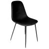 Home Déco Factory Chaise Salle à Manger Effet Cuir Noir – Amber 22