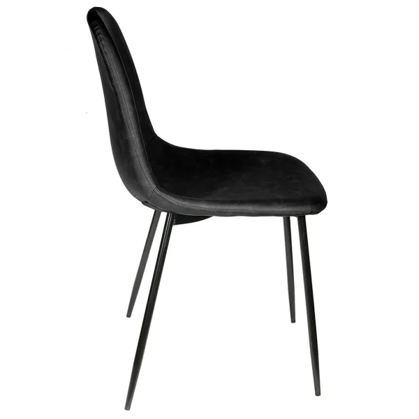 Home Déco Factory Chaise Salle à Manger Effet Cuir Noir – Amber 7