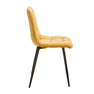 Ixia Chaise Salle à Manger En Tissu Jaune – Mony 10