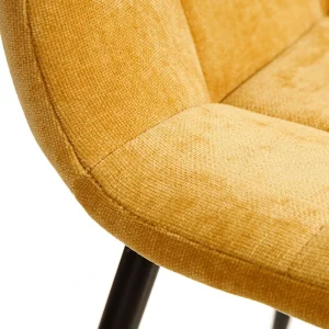 Ixia Chaise Salle à Manger En Tissu Jaune – Mony 16