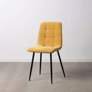 Ixia Chaise Salle à Manger En Tissu Jaune – Mony 18