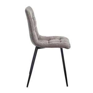 Ixia Chaise Salle à Manger En Tissu Gris – Mony 10