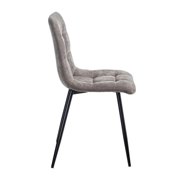 Ixia Chaise Salle à Manger En Tissu Gris – Mony 4