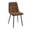 Ixia Chaise Salle à Manger En Métal Et Tissu Marron – Mony 22