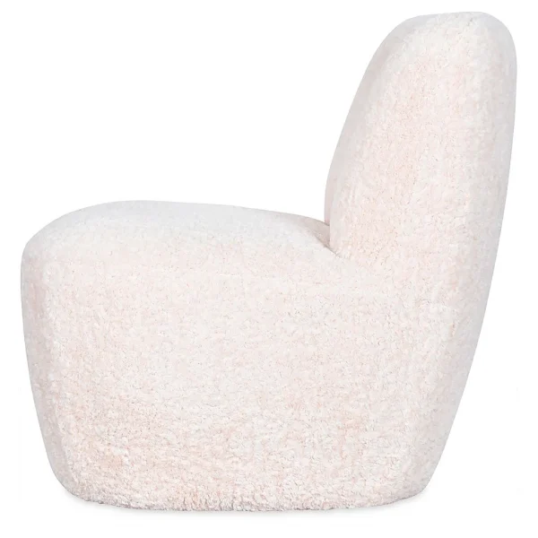 Opjet Fauteuil Bouclette Imitation Fourrure Blanc – Eve 6