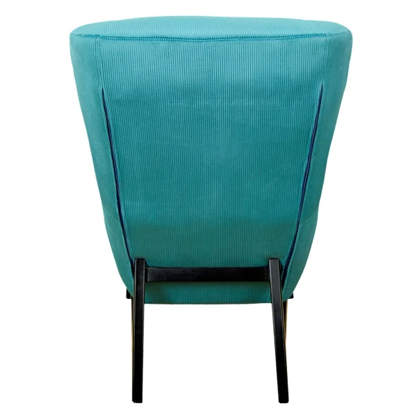 Home Déco Factory Fauteuil En Velours Côtelé Bleu Canard – Roma 5