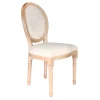 Home Déco Factory Chaise Medaillon En Bois D’hévea Beige 22