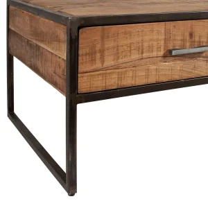 Côté Table Table Basse Industrielle En Bois D’acacia Avec 2 Tiroirs – Factory 16