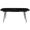 Zago Table à Manger Avec Allonge En Placage Chêne Noir 180x105cm – Verona 20