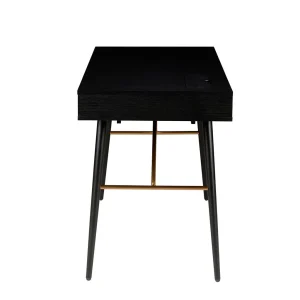 Zago Bureau Avec Tiroir En Bois Et Fer Noir – Vero 12