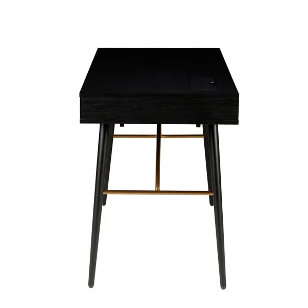 Zago Bureau Avec Tiroir En Bois Et Fer Noir – Vero 4